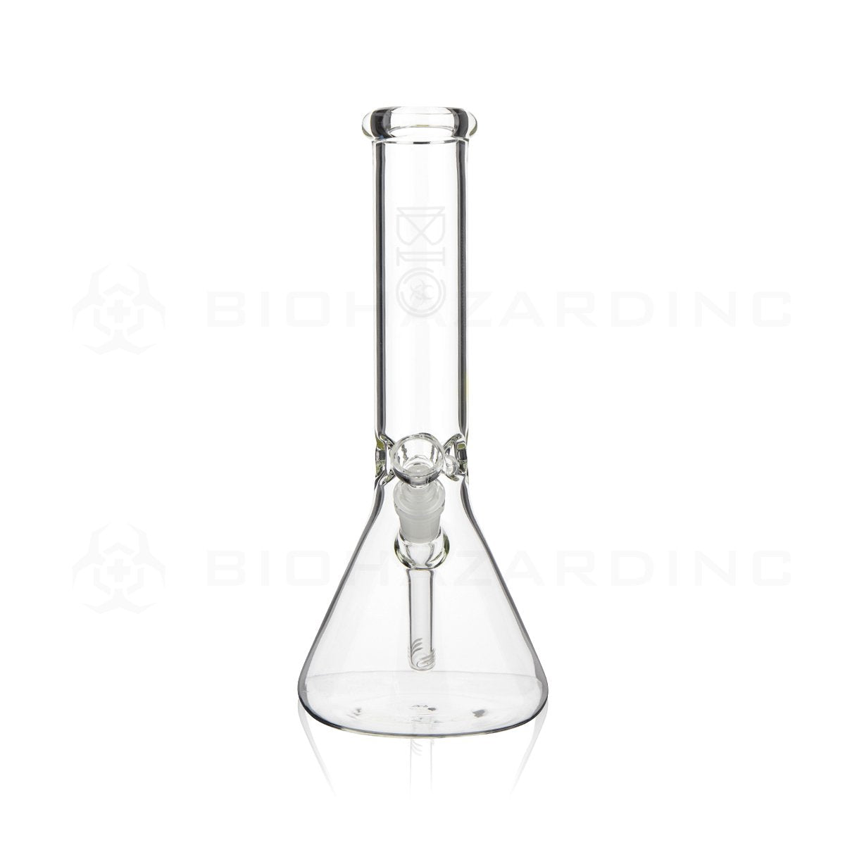 BIO Glass | 12" 50mm x 5mm Classic Beaker Water Pipe | White Logo