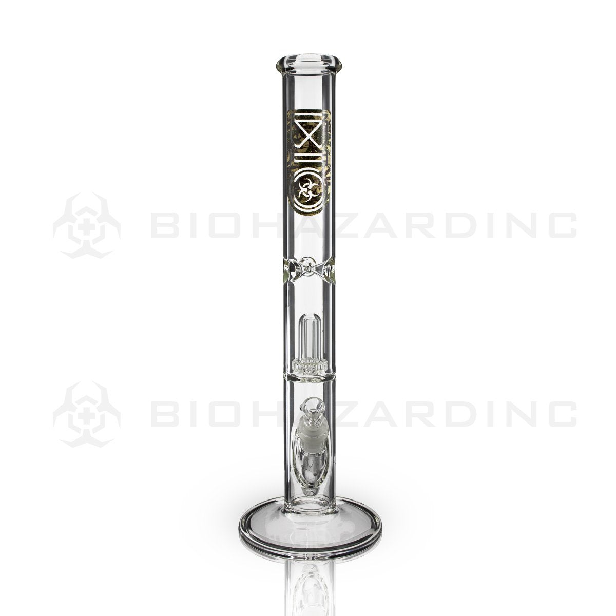 BIO Glass Straight | 18" 50mm x 5mm Showerhead Perc Water Pipe | Camo