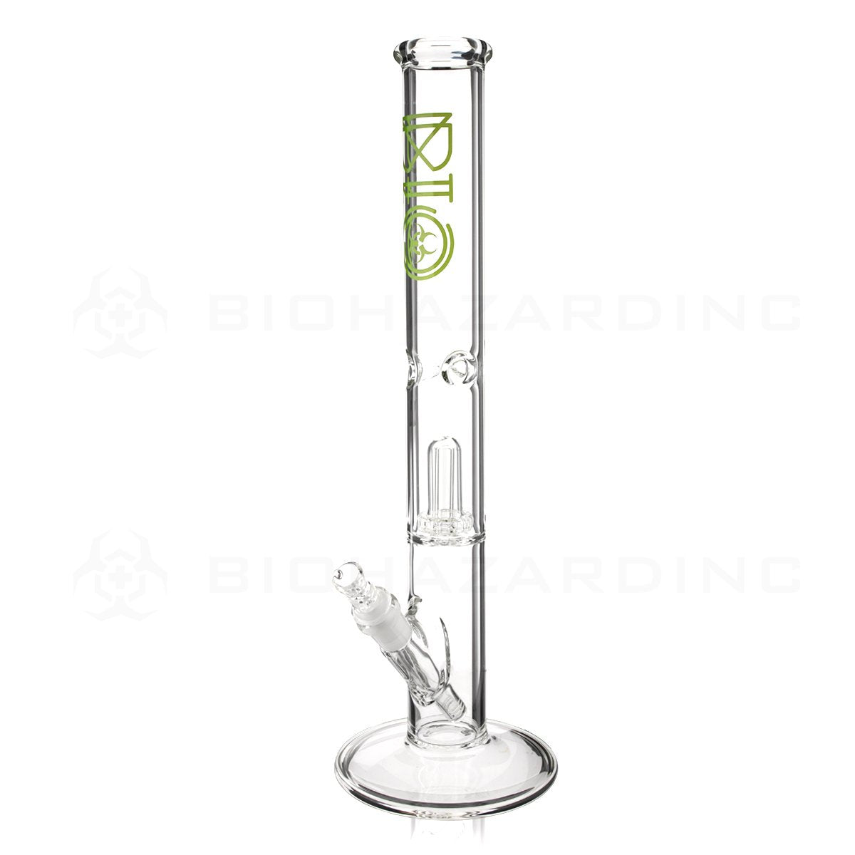 BIO Glass | 18" 50mm x 5mm Showerhead Perc Straight Water Pipe | Green