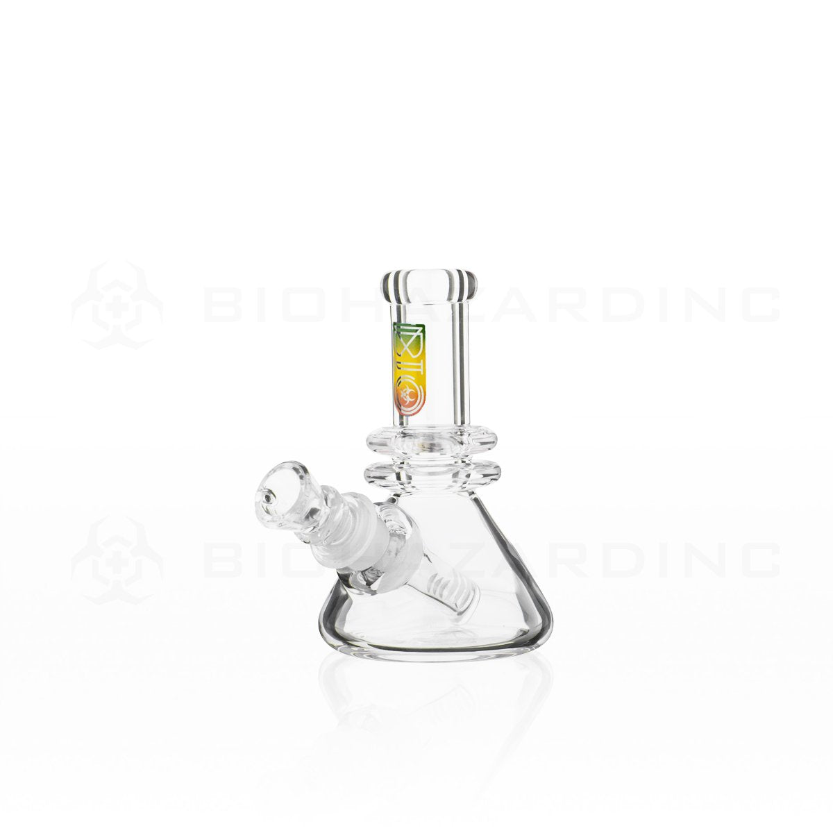 Bio Glass Glass Bong BIO Glass | 5" 25mm x 4mm Classic Mini Beaker Water Pipe | Rasta