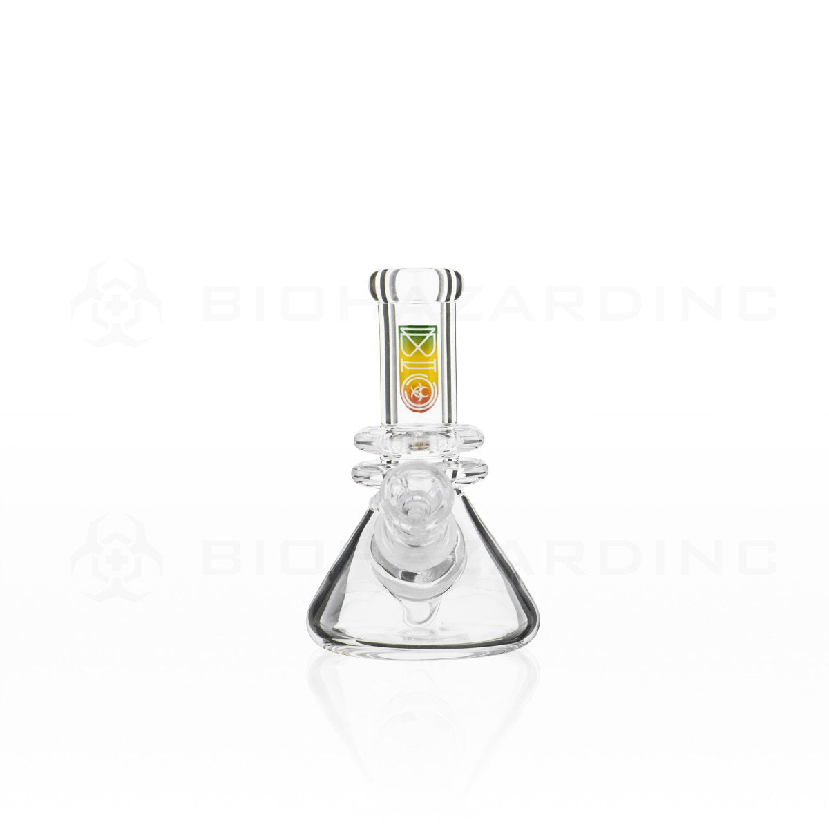 BIO Glass | 5" 25mm x 4mm Classic Mini Beaker Water Pipe | Rasta
