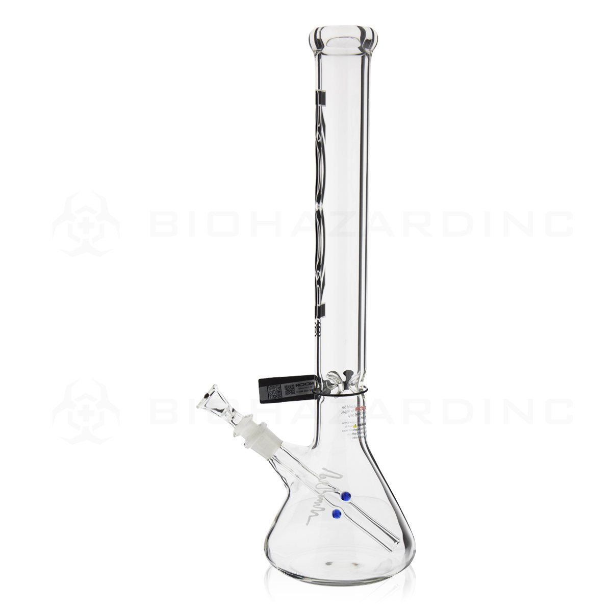 RooR® | 18" 45mm x 5mm Classic Beaker Waterpipe | Black & White Logo