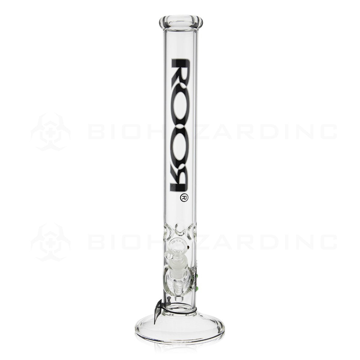 RooR® | 18" 50mm x 5mm Classic Straight Water Pipe | Black & White Logo