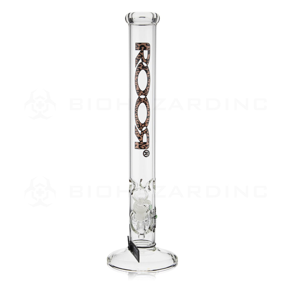RooR® | 18" 50mm x 5mm Classic Straight Water Pipe | Cheetah Logo