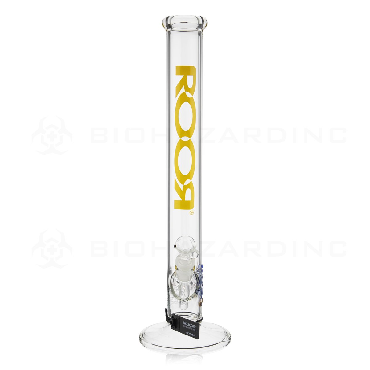 RooR® | 18" 50mm x 5mm Classic Straight Water Pipe | Yellow Logo