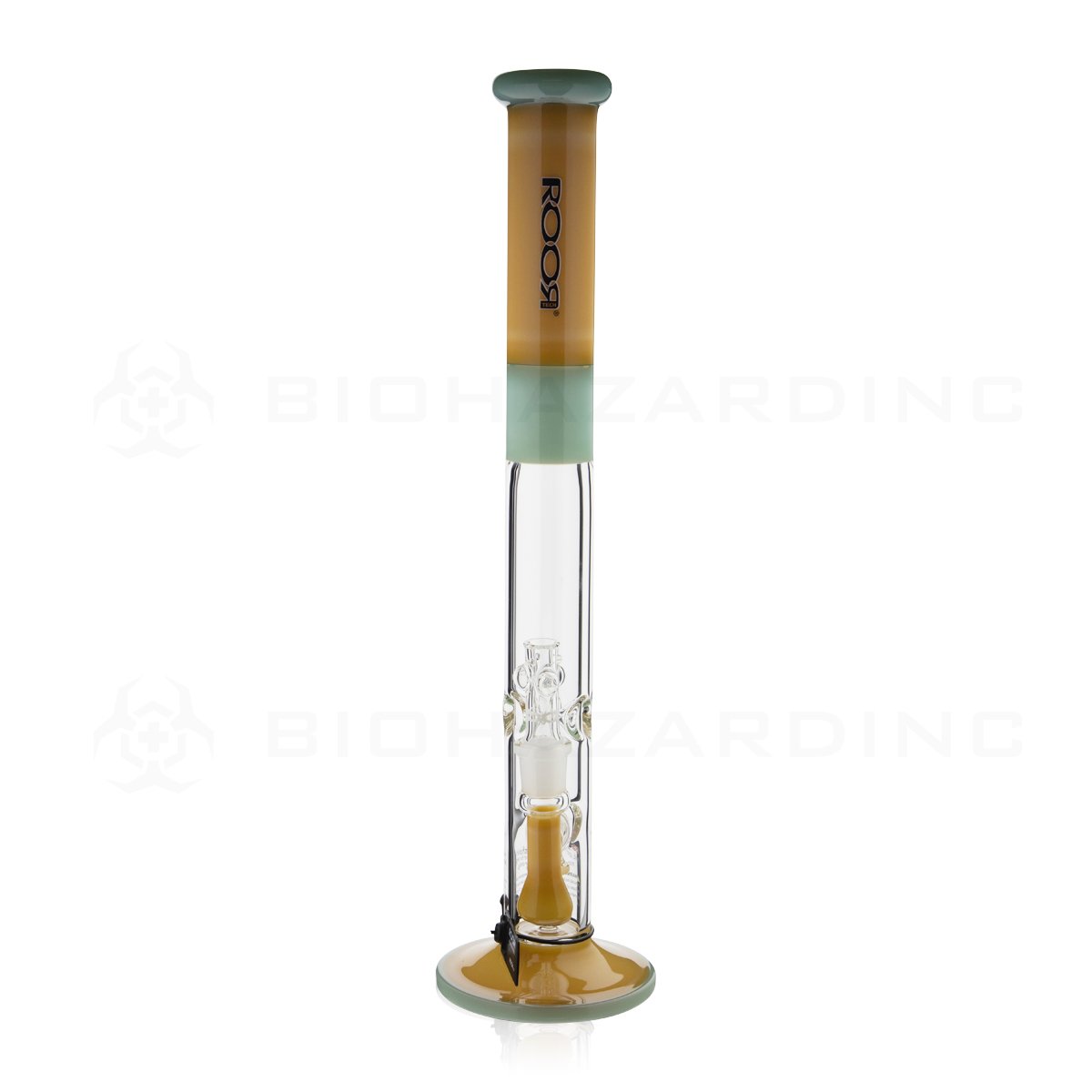 RooR® Tech | 18" 45mm Fixed Straight Water Pipe | Tangie & Mint with Black & White Logo