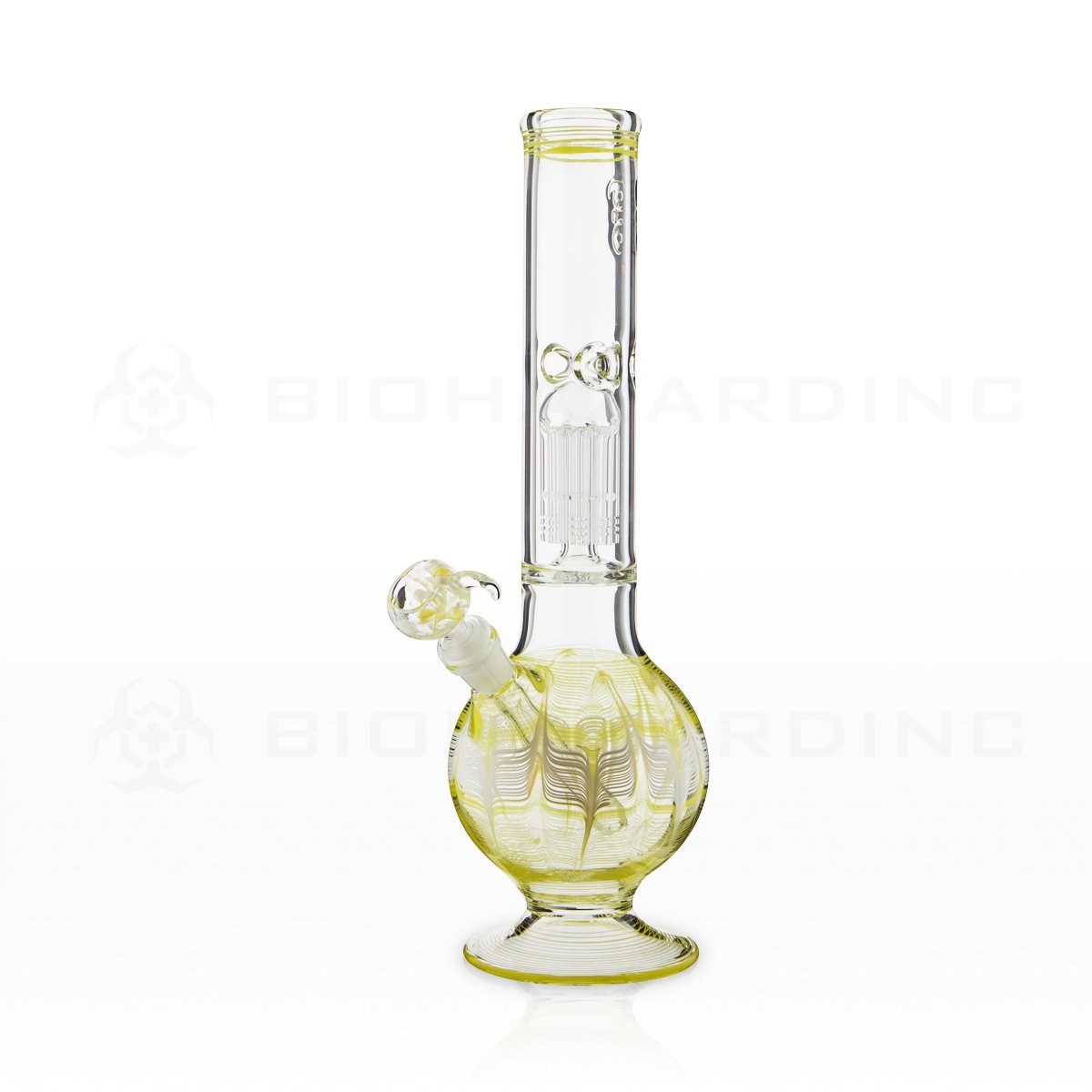 Wrap & Rake | 14" 8 Arm Tree Perc Bubble Water Pipe | Yellow