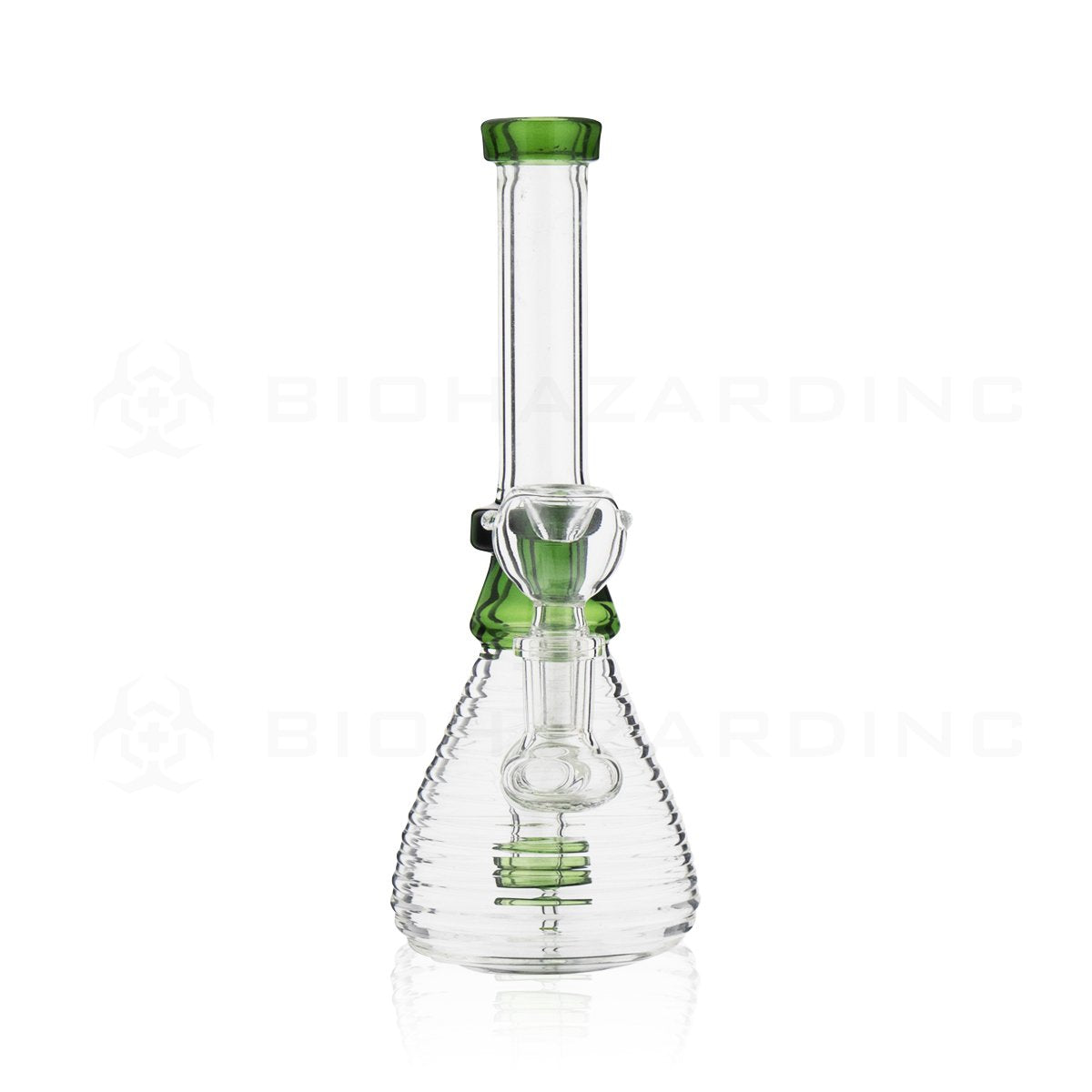 8" Ridged Beaker Water Pipe | Green