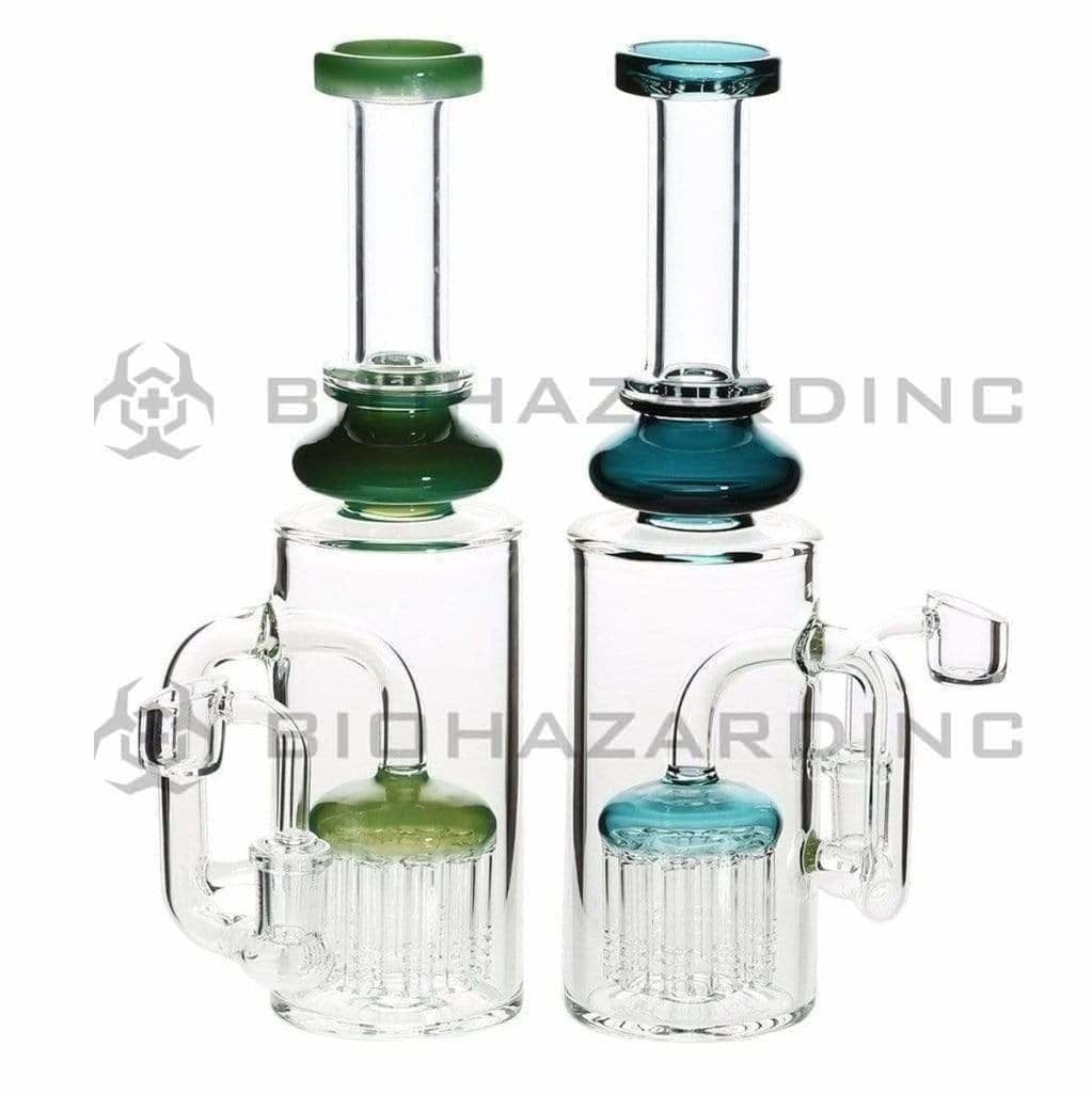 Biohazard Inc Glass Dab Rig 10" Banger Hanger w/ Tree Perc - Assorted Colors