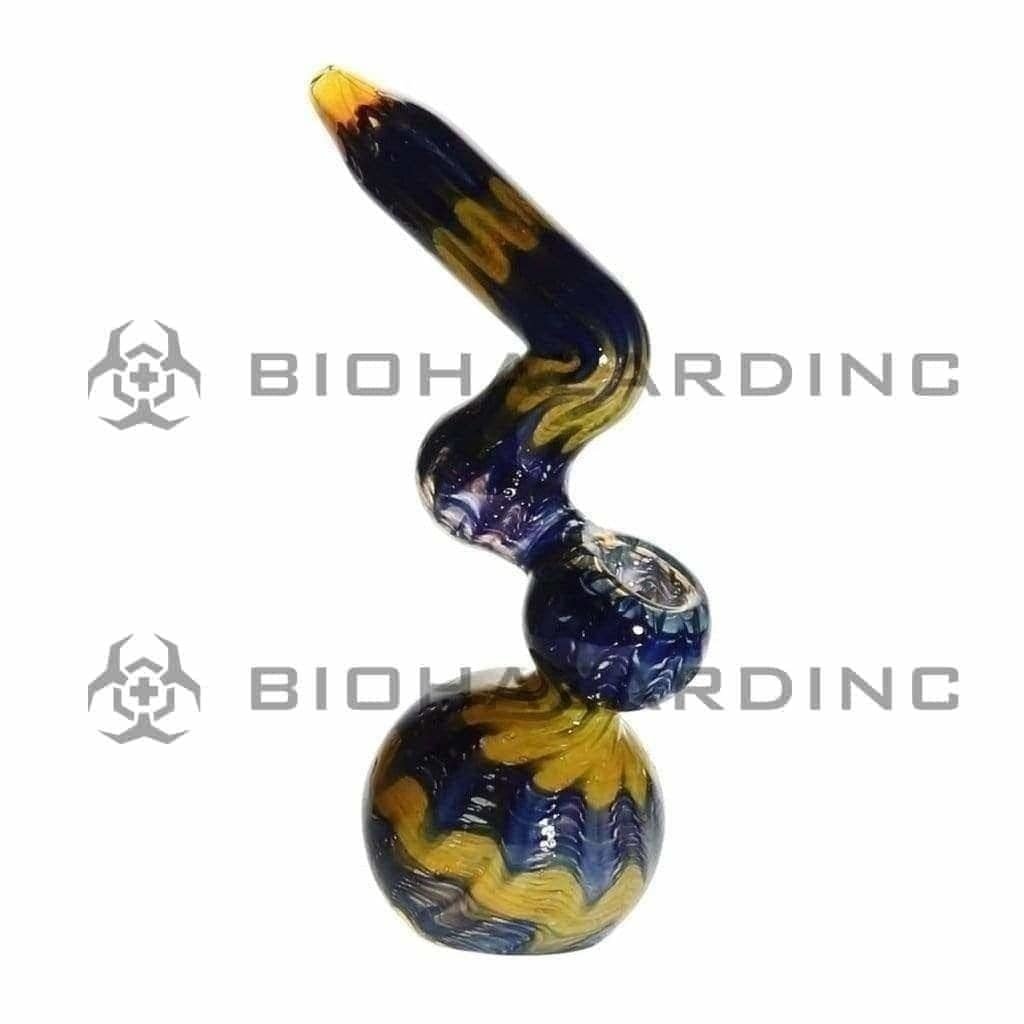 Biohazard Inc Glass Bubbler 10" Raked Sherlock Bubbler