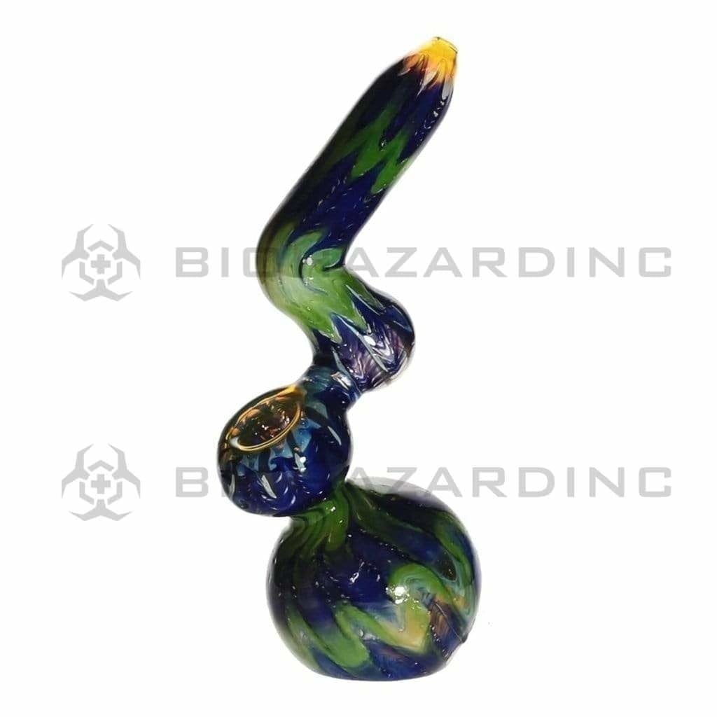 Biohazard Inc Glass Bubbler 10" Raked Sherlock Bubbler