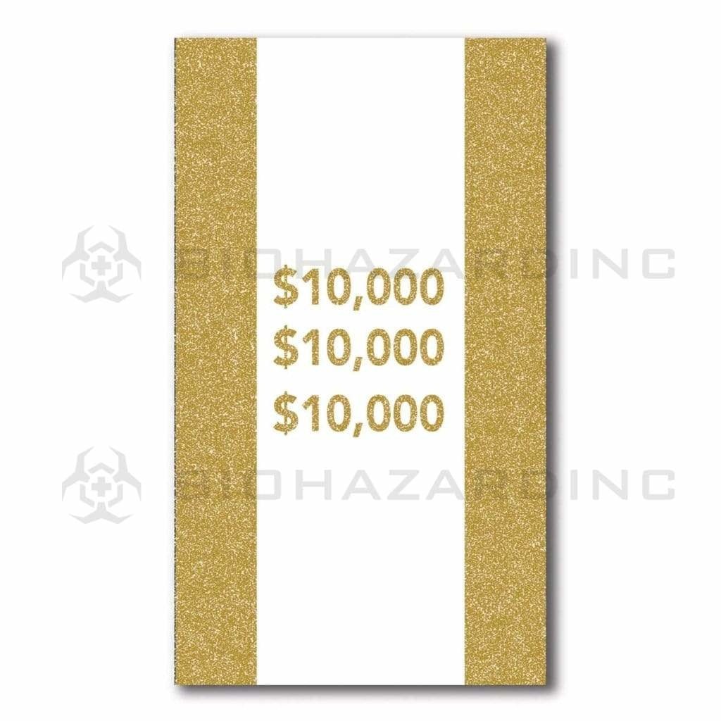 Biohazard Inc Currency Strap 100 Bill Capacity $10,000 Gold Currency Strap - 1000 Count
