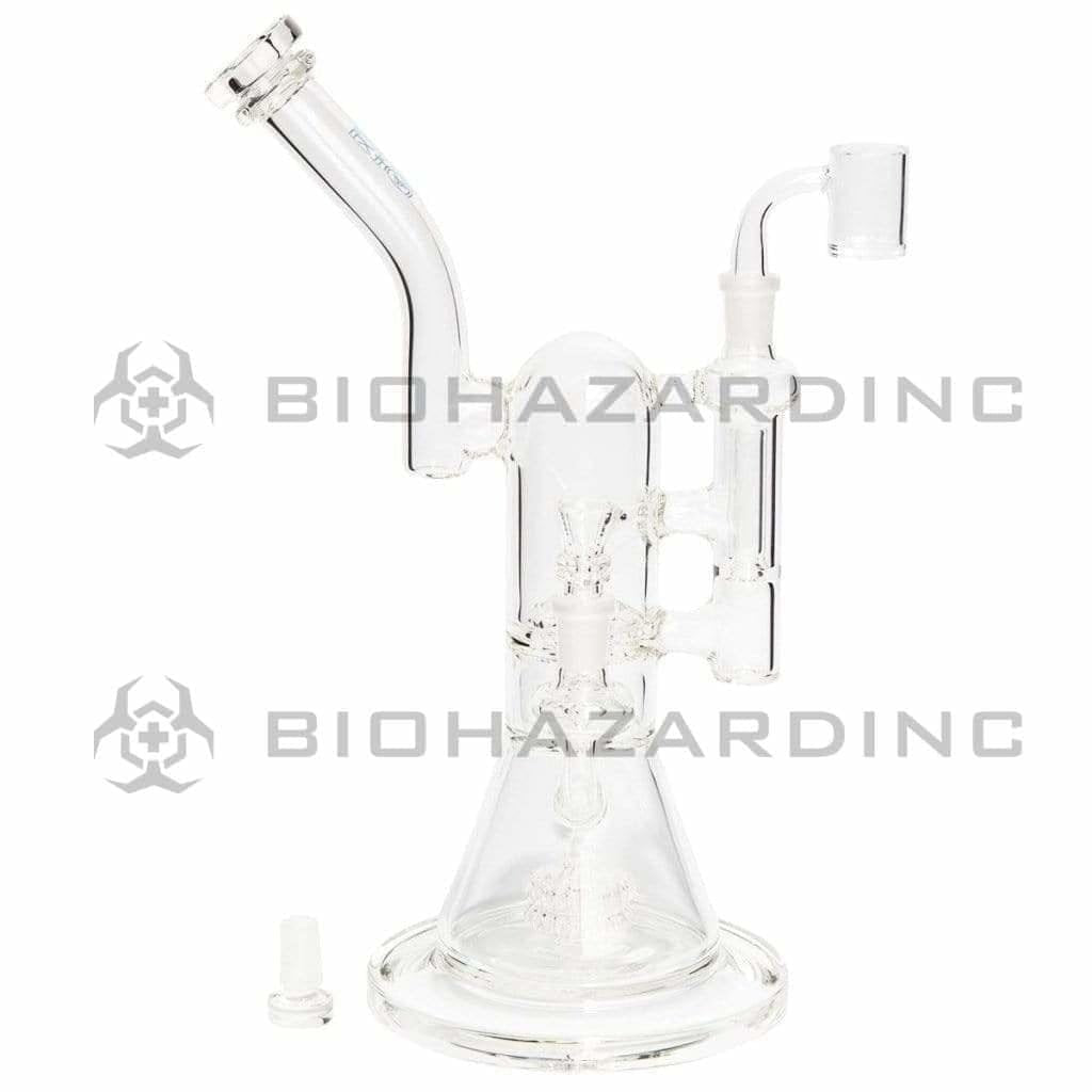 Bio Glass Glass Dab Rig 12" BIO GENESIS Stemless Dab Rig - Blue
