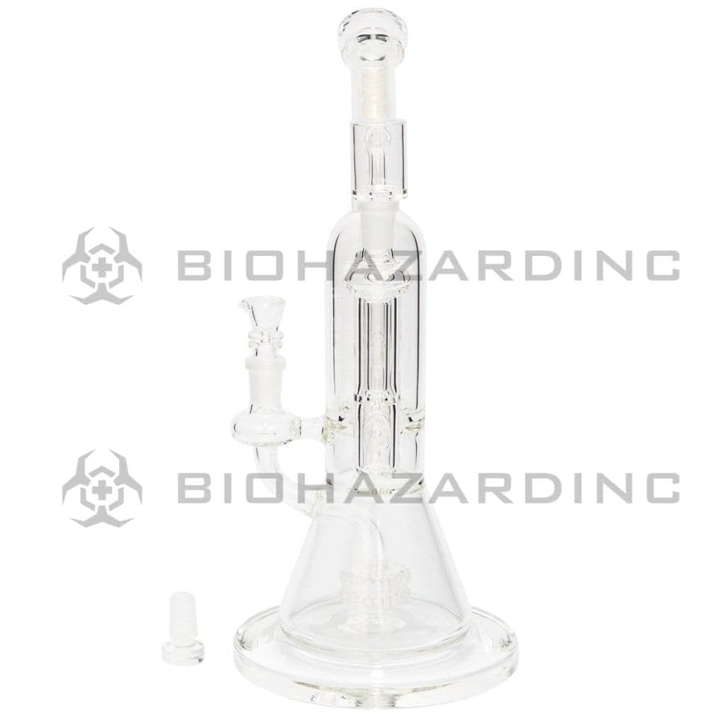 Bio Glass Glass Dab Rig 12" BIO GENESIS Stemless Dab Rig - Gold