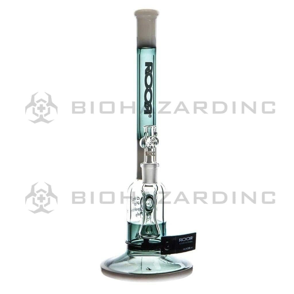 Roor Glass Bong 12" ROOR Stemless Fixed Micro Slugger Waterpipe - Multi-Color w/ Black Logo