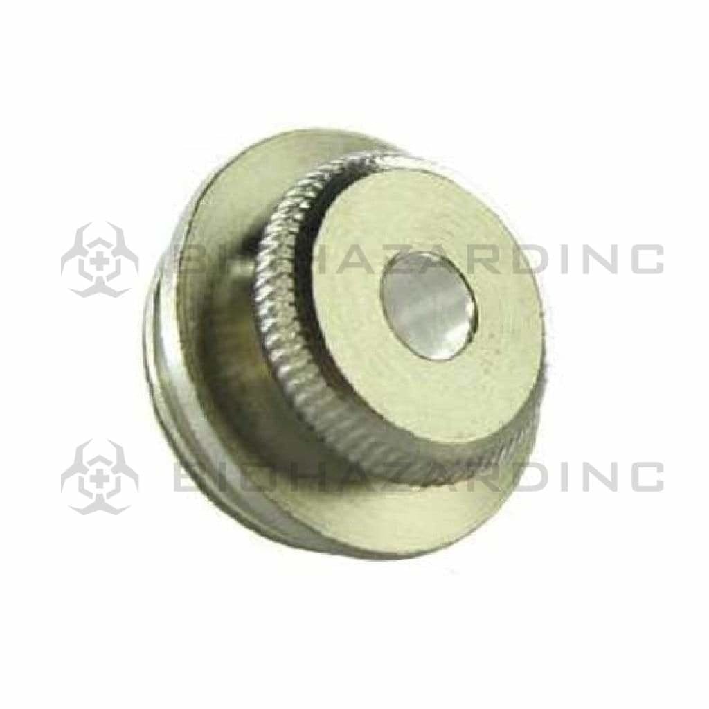 Biohazard Inc Metal Hand Pipe Accessory 1/2" Silver Metal Part Cap Pipe - 15 Count
