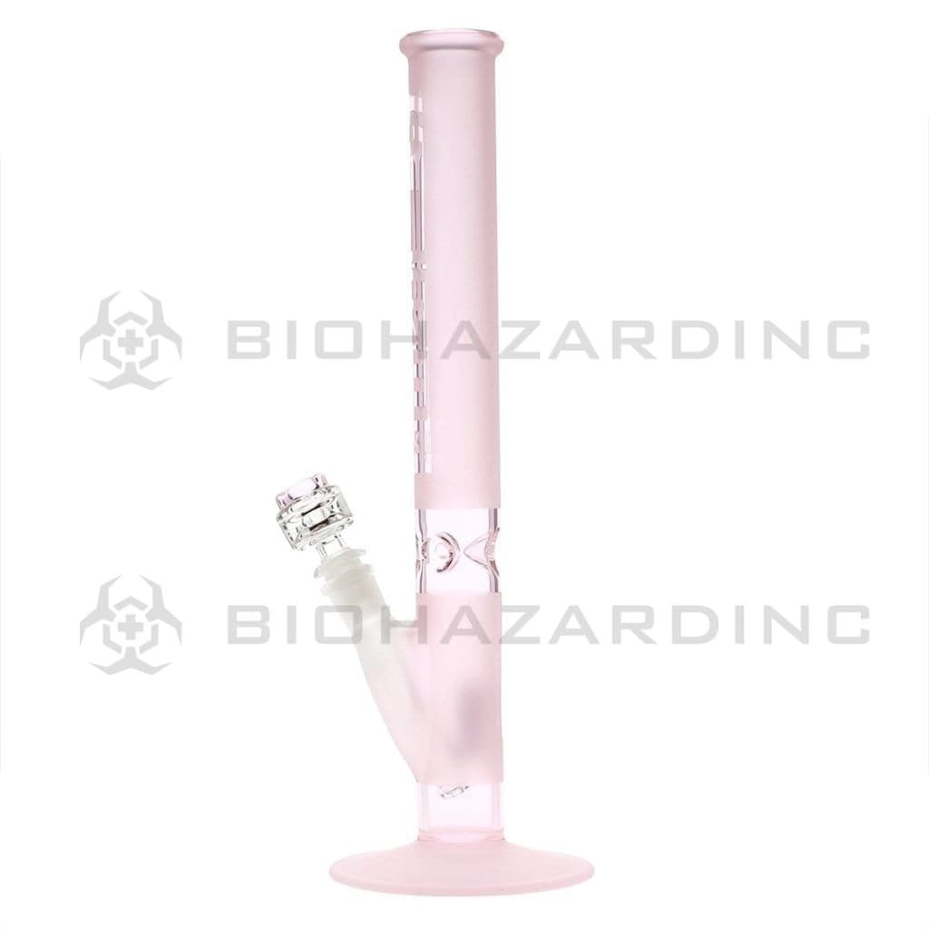 Pure Glass Glass Bong 14" PURE Classic Straight Bong - Pink Frost