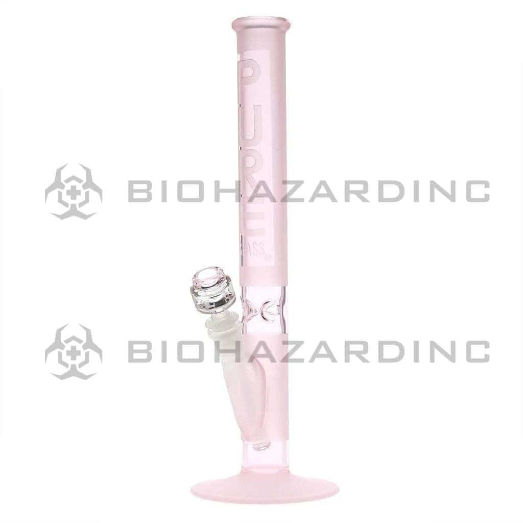 Pure Glass Glass Bong 14" PURE Classic Straight Bong - Pink Frost