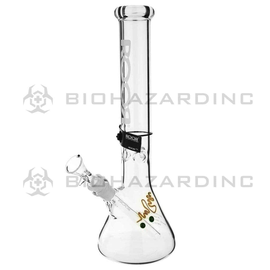 Roor Glass Bong 14" ROOR Classic Beaker Waterpipe - White Logo - 45mm x 5mm