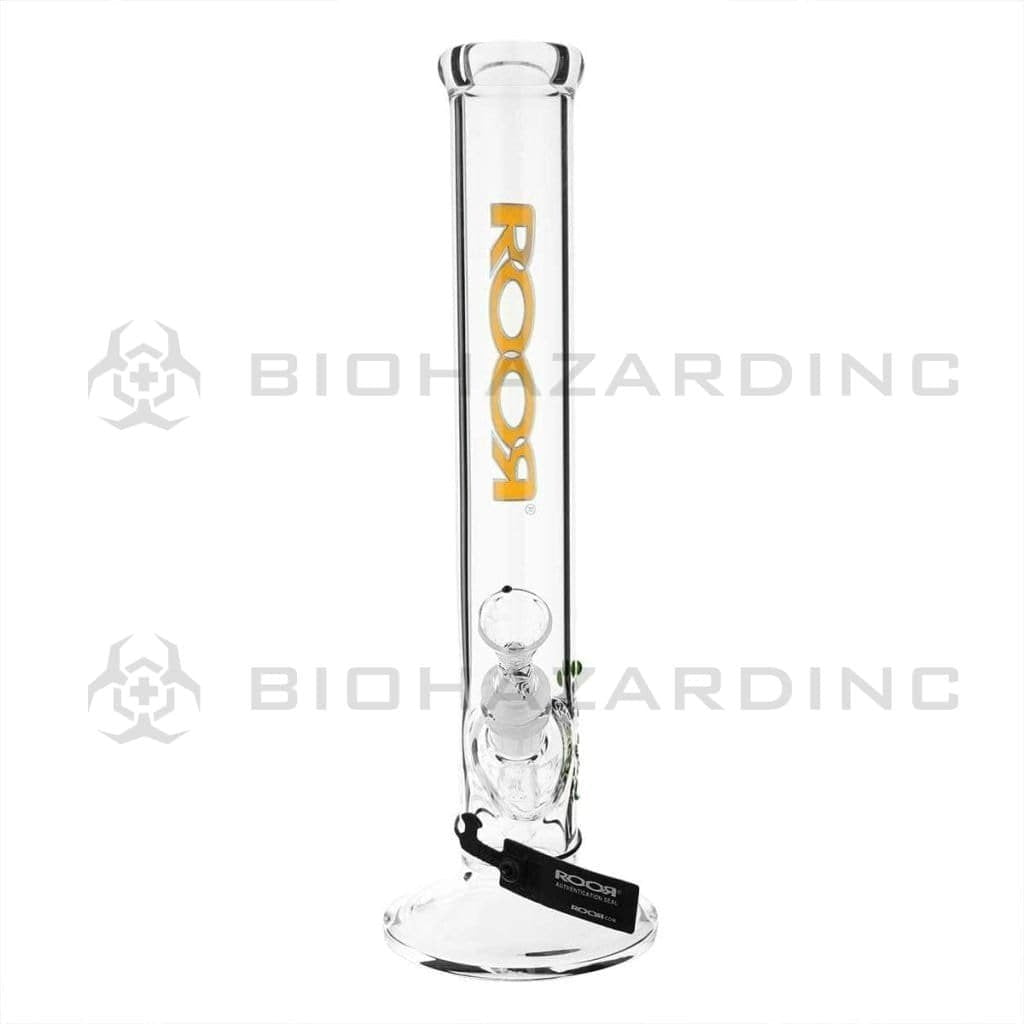 Roor Glass Bong 14" ROOR Classic Straight Waterpipe - Orange Logo - 50mm x 5mm