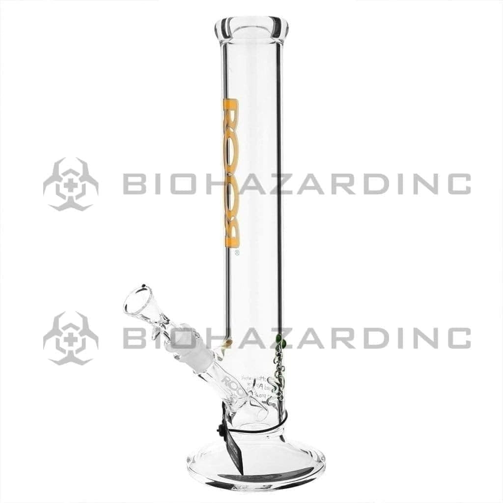 Roor Glass Bong 14" ROOR Classic Straight Waterpipe - Orange Logo - 50mm x 5mm