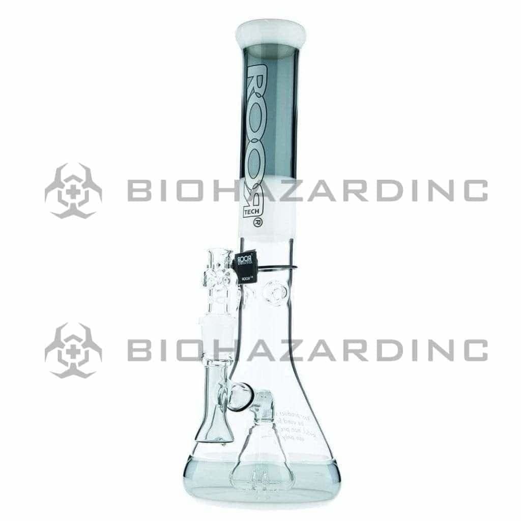 Roor Glass Bong 14" ROOR Tech Stemless Fixed Beaker Waterpipe - Multi-Color w/ White Logo 45mm x 5mm