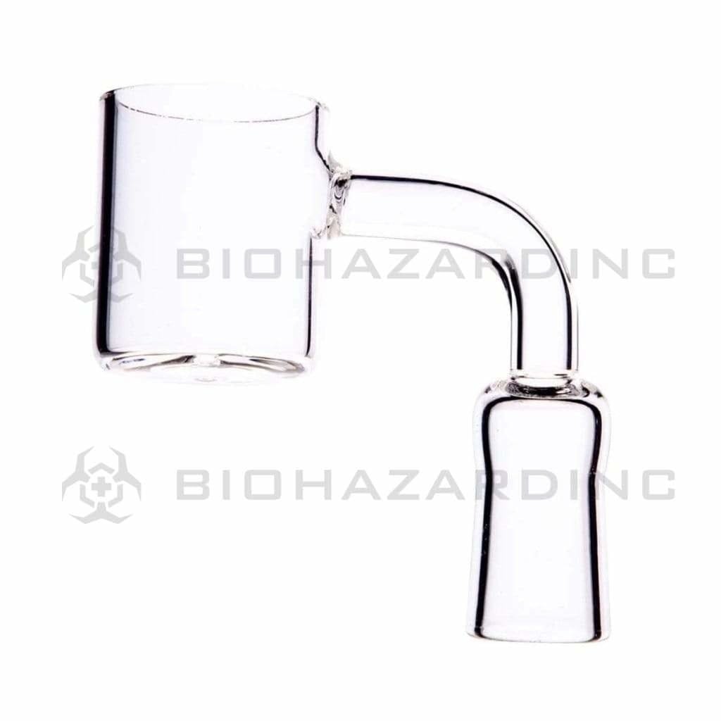Biohazard Inc Quartz Banger 14mm Female Flat Top Quartz Banger w/ 30mm Bucket - Clear