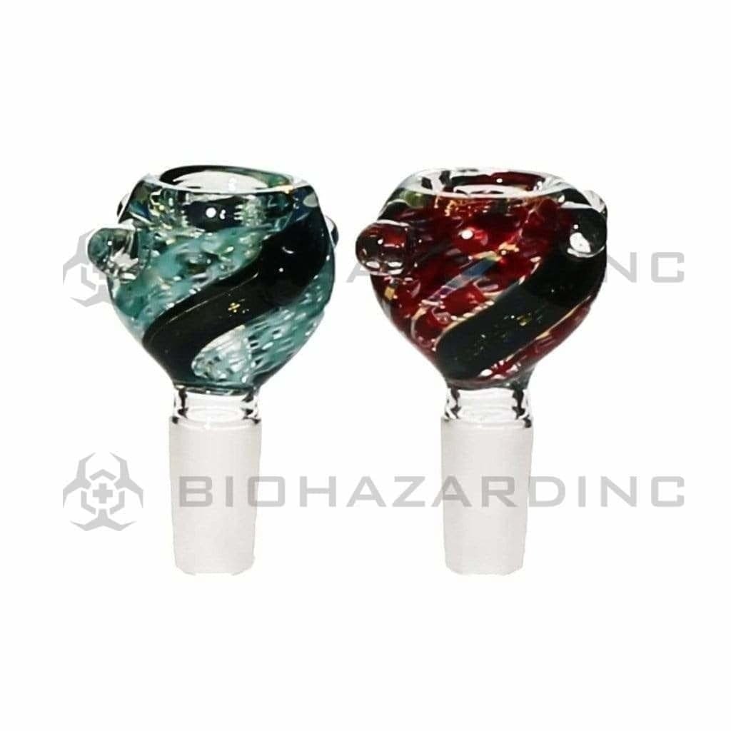 Biohazard Inc 14mm Bowl 14mm Lattacino Dichro Bowl - Assorted Colors