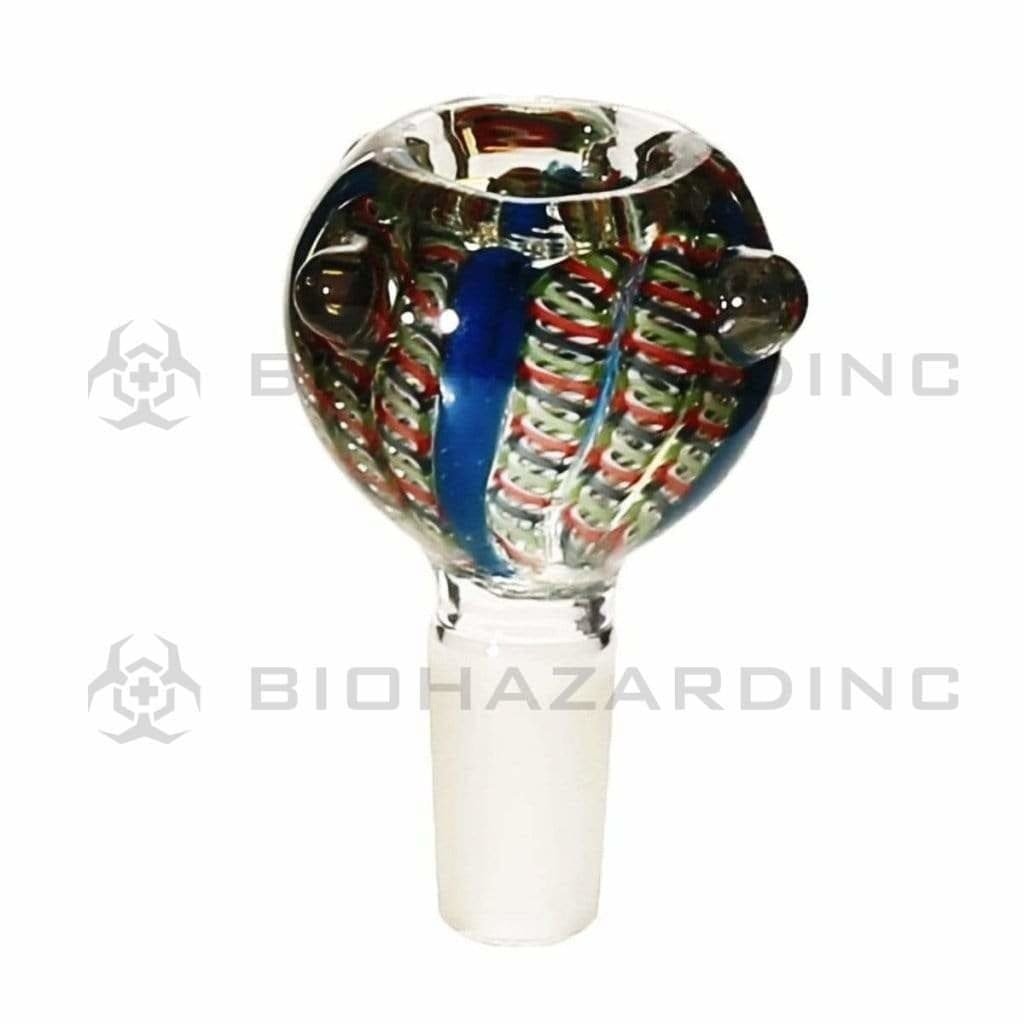 Biohazard Inc 14mm Bowl 14mm Lattacino Swirl Bowl - Assorted Colors