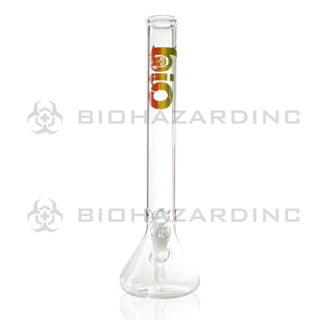 Bio Glass Glass Bong 16" BIO 44mm Beaker Water Pipe - Rasta Logo