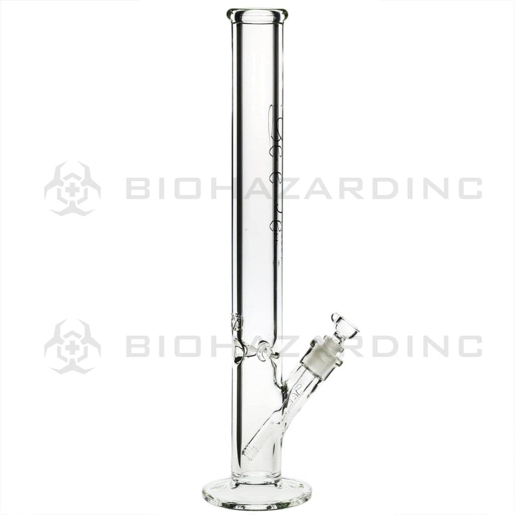 Heavy Hitter Glass Bong 18" 9mm Heavy Hitter Straight Water Pipe - Clear with Black Logo