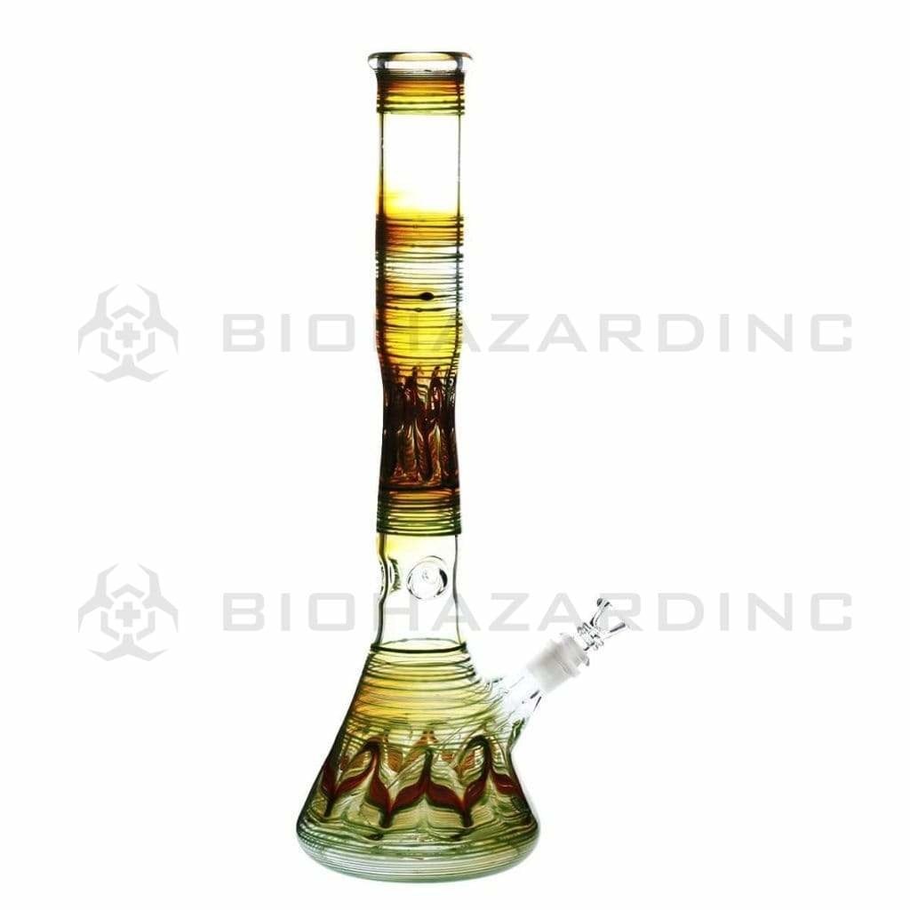 Biohazard Inc Glass Bong 18" Beaker Water Pipe - Green Rake