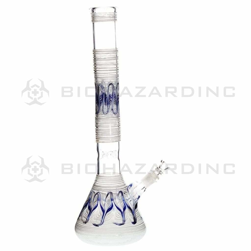 Biohazard Inc Glass Bong 18" Beaker Water Pipe - White Rake