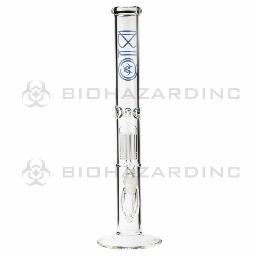 Bio Glass Glass Bong 18" BIO 10 Arm Tree Percolator Straight - Blue Logo