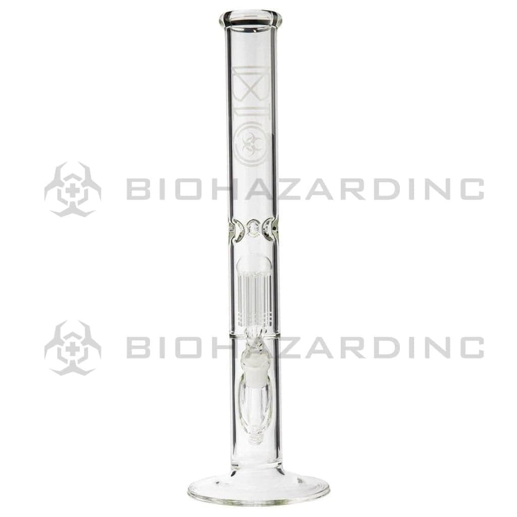 Bio Glass Glass Bong 18" BIO 10 Arm Tree Percolator Straight - Silver Logo