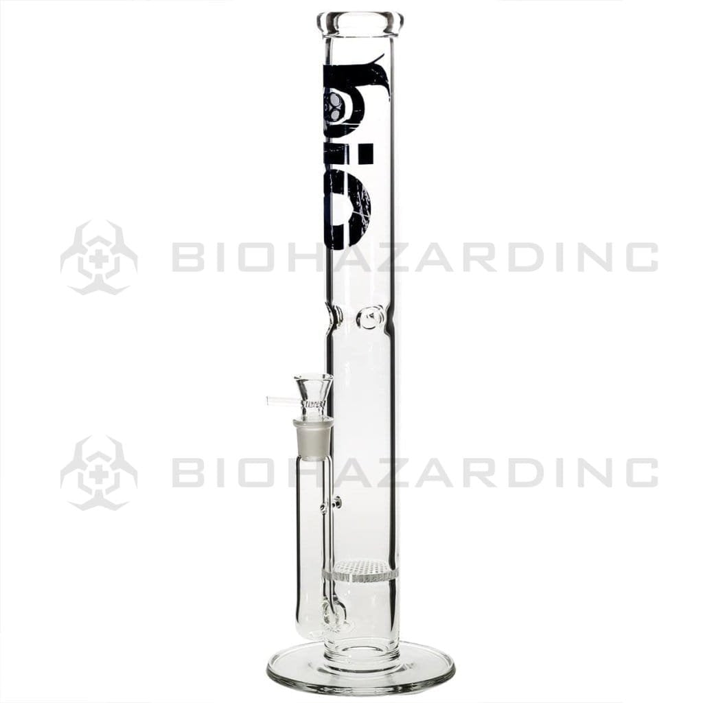 Bio Glass Glass Bong 18" BIO Honeycomb Water Pipe - Black Logo
