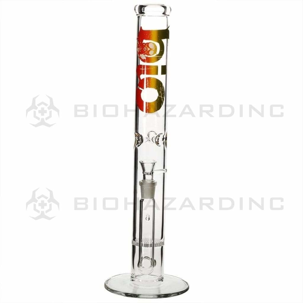 Bio Glass Glass Bong 18" BIO Honeycomb Water Pipe - Rasta Logo