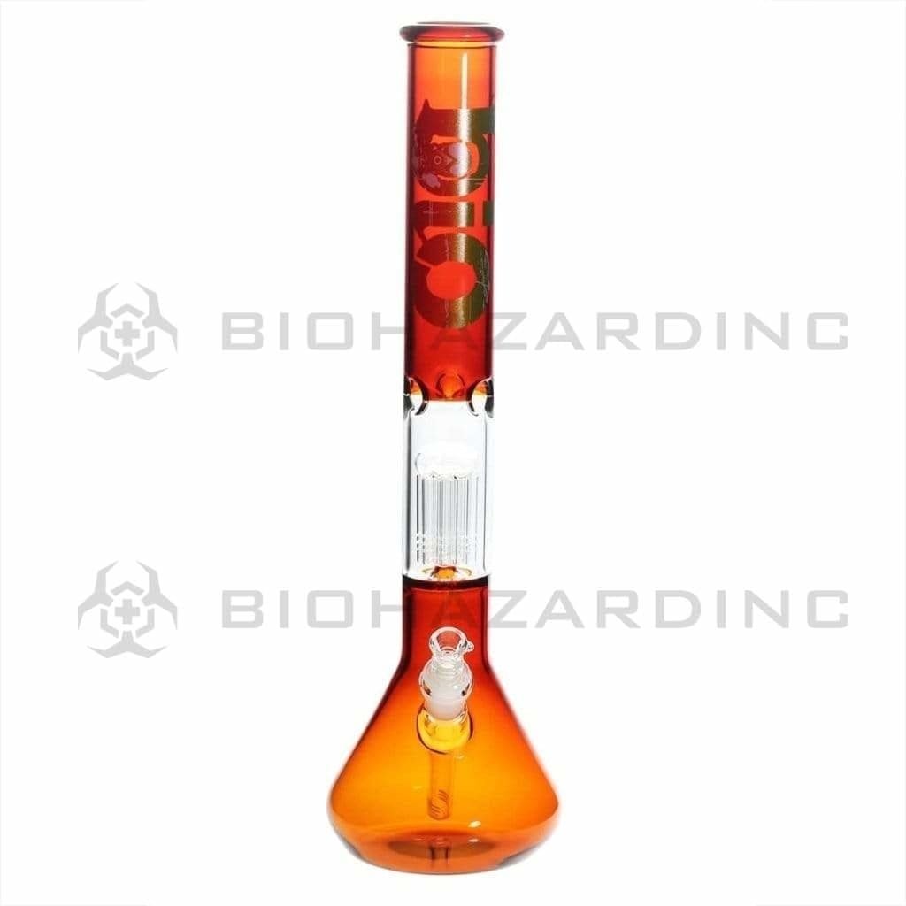 Bio Glass Glass Bong 18" BIO Single Tree Beaker Water Pipe - Amber
