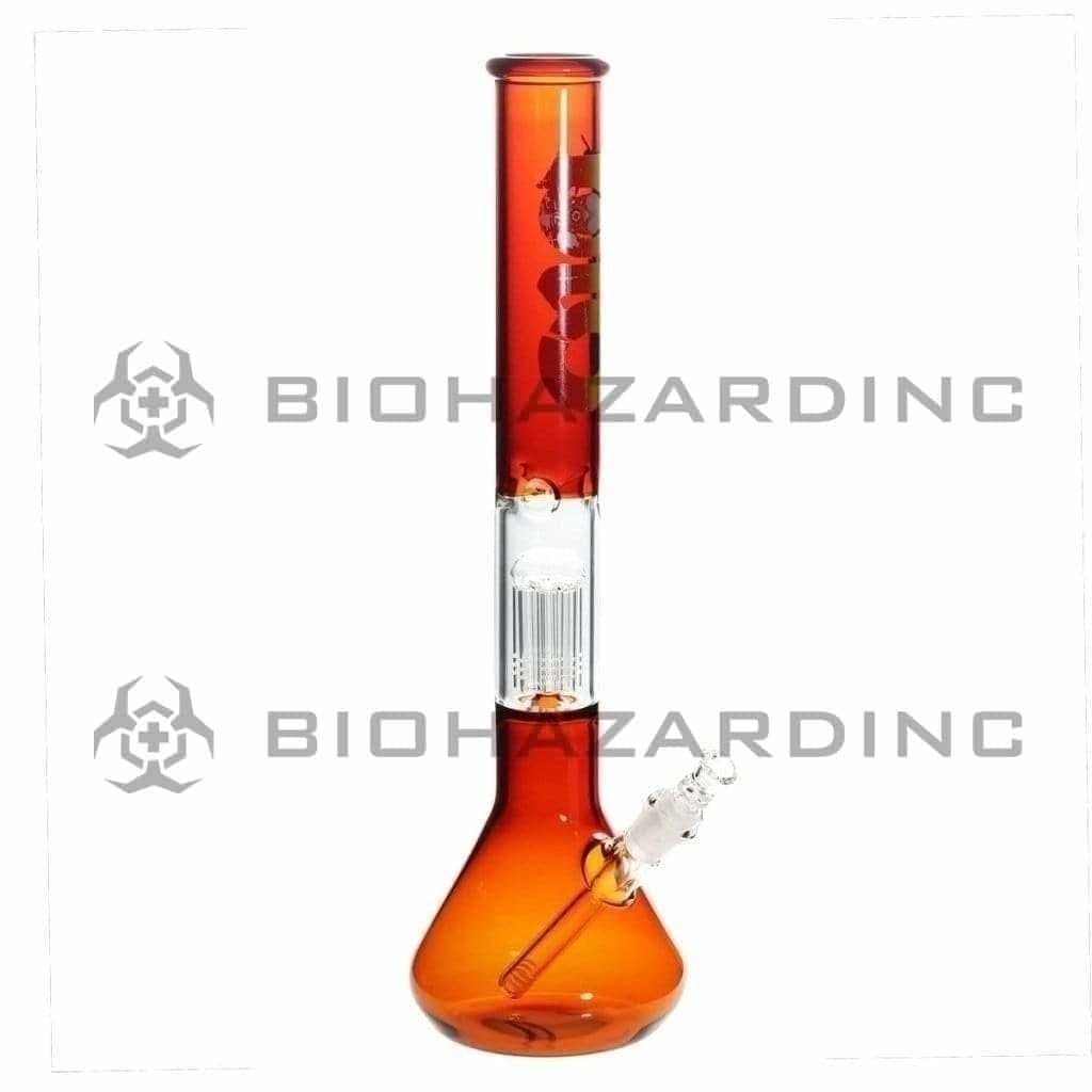 Bio Glass Glass Bong 18" BIO Single Tree Beaker Water Pipe - Amber