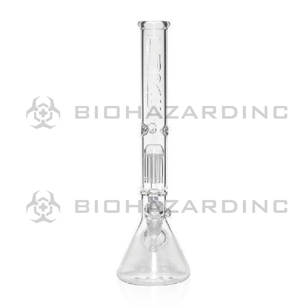 Biohazard Inc Glass Bong 18" PURE Beaker w/ 10 Arm Tree Perc - Clear