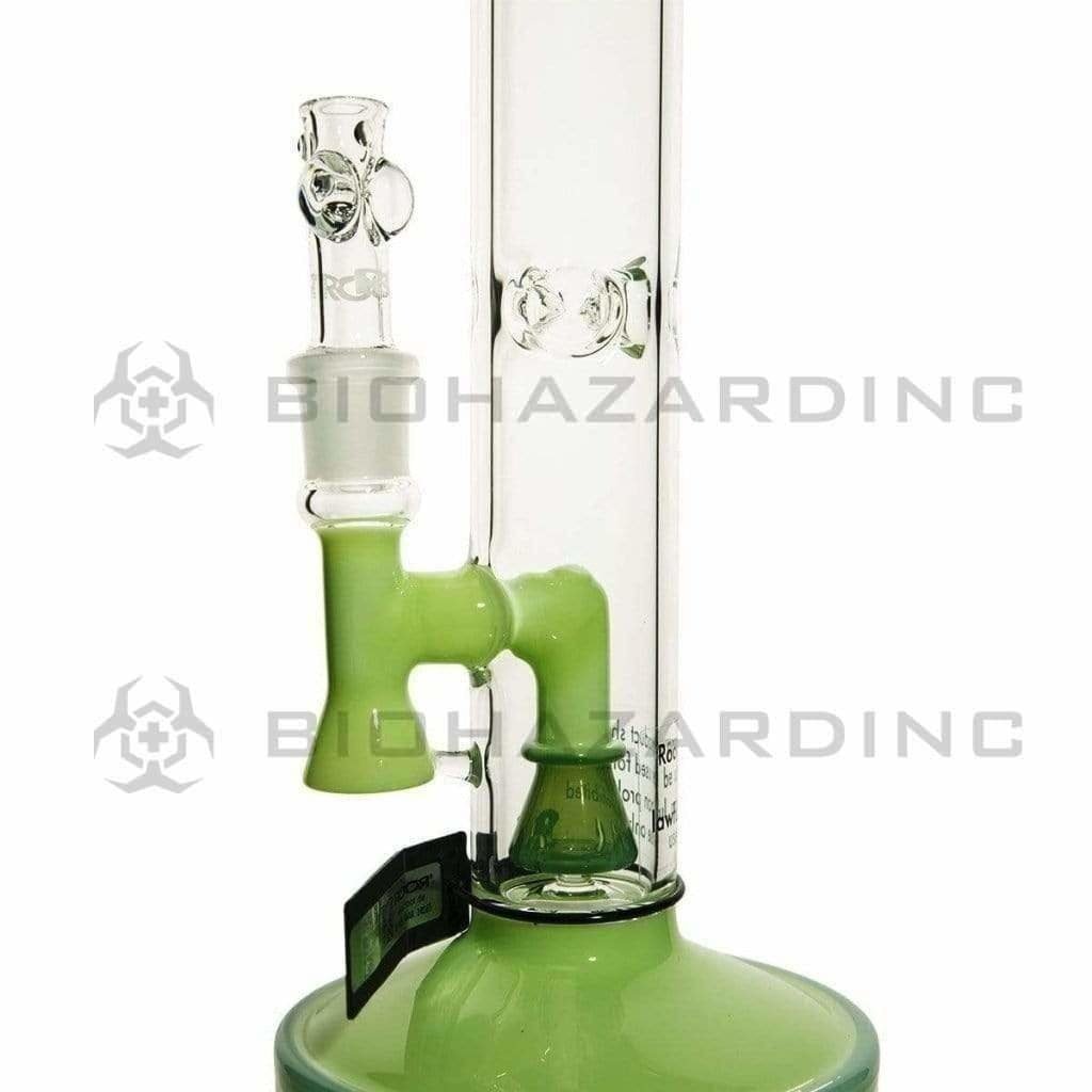 Roor Glass Bong 18" ROOR 45mm x 5mm Stemless Fixed Straight Waterpipe - Multi-Color w/ Black Lace Logo