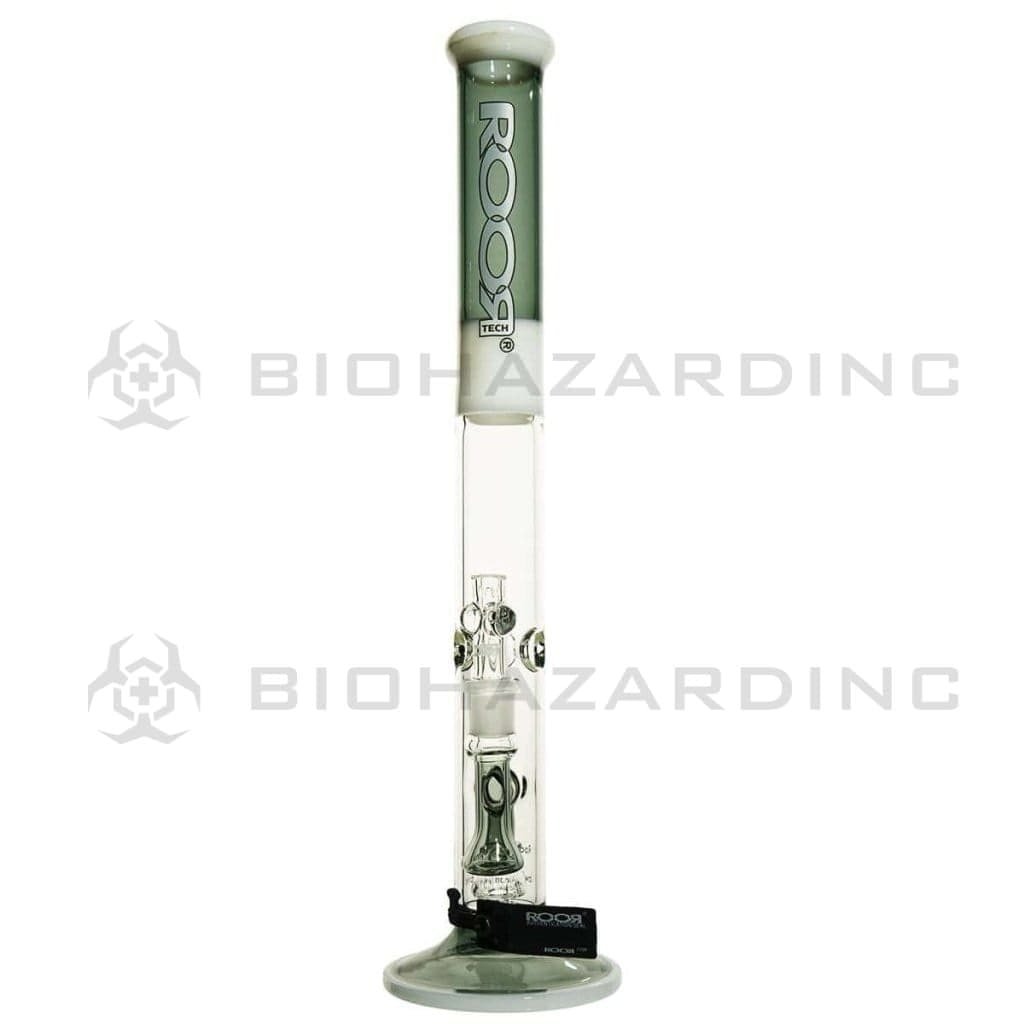 Roor Glass Bong 18" ROOR 45mm x 5mm Stemless Fixed Straight Waterpipe - Multi-Color w/ Black Lace Logo