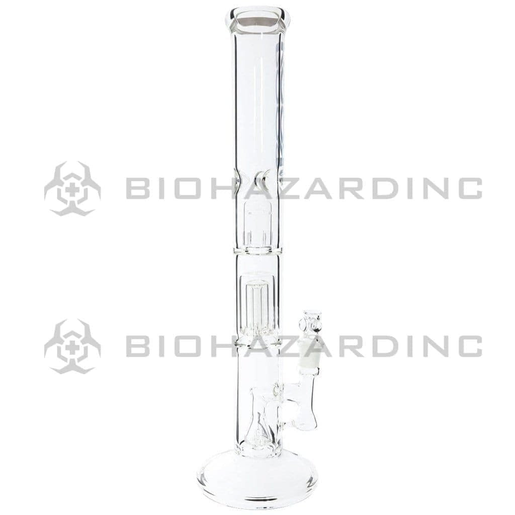 Roor Glass Bong 18" ROOR 50mm x 5mm Stemless Fixed Barrel Straight Waterpipe - Blue Logo