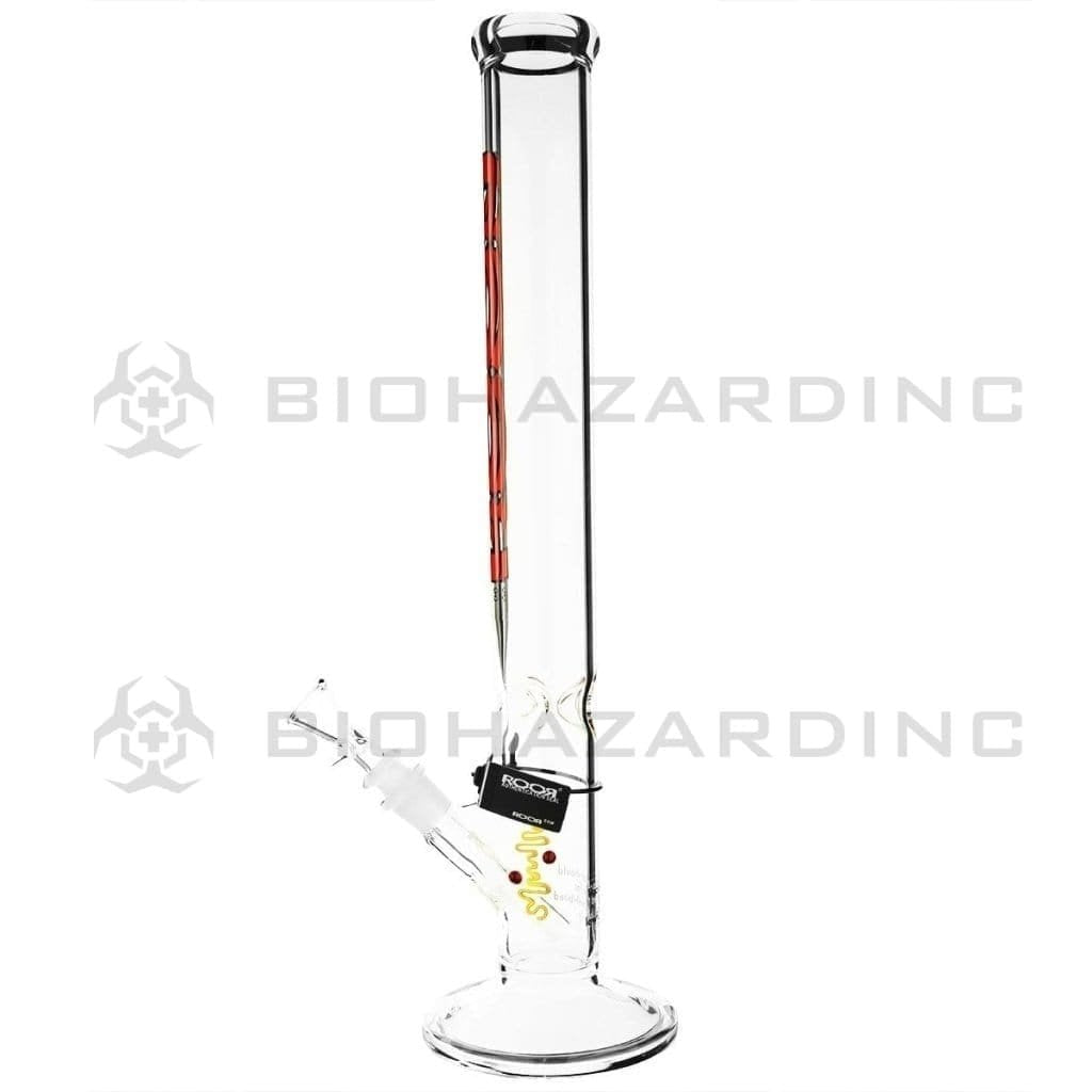 Roor Glass Bong 18" ROOR Classic Straight Waterpipe - Red Logo - 50mm x 5mm