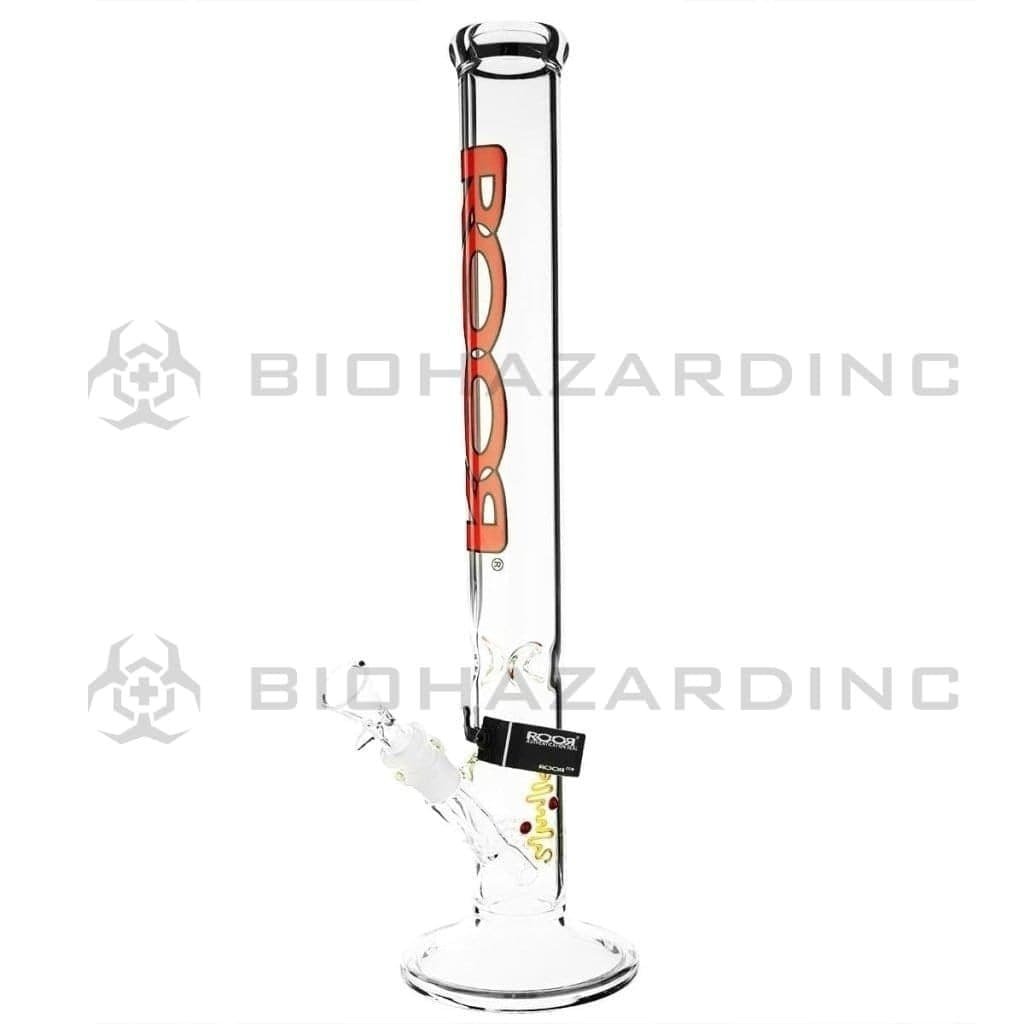 Roor Glass Bong 18" ROOR Classic Straight Waterpipe - Red Logo - 50mm x 5mm