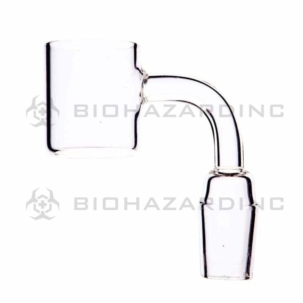 Biohazard Inc Quartz Banger 18mm Male Flat Top Quartz Banger w/ 30mm Bucket - Clear