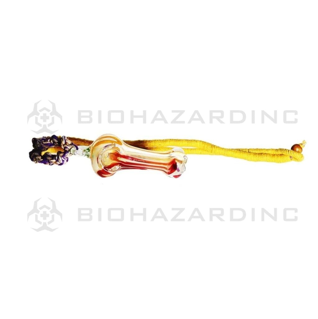 Biohazard Inc Glass Hand Pipe 2"-3" Necklace Handpipe - Assorted Colors - 50 Count