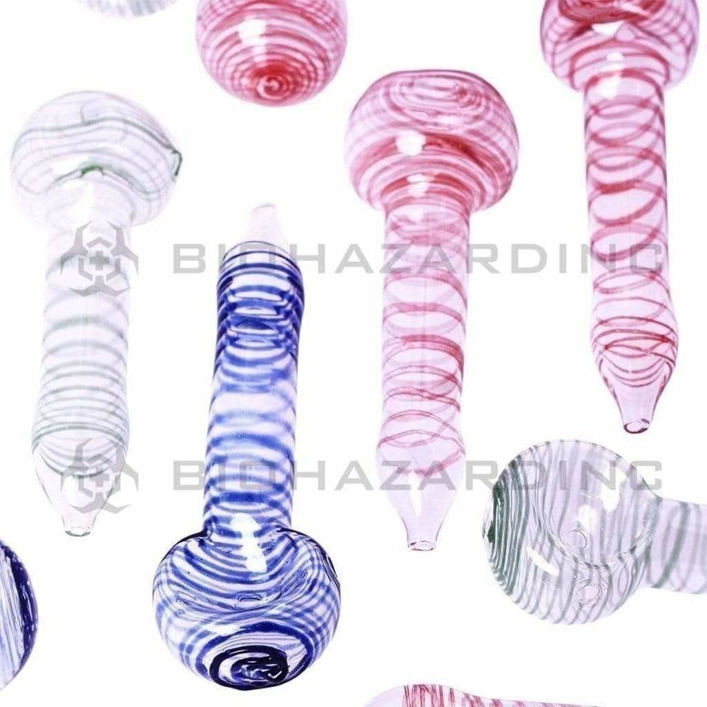 Biohazard Inc Glass Hand Pipe 2-3" Peanut Glass Hand Pipe - 100 Count
