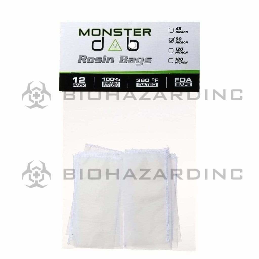 Monster Dab Rosin Bag 2" x 4" 90 Micron Monster Dab Rosin Bag - 12 Count