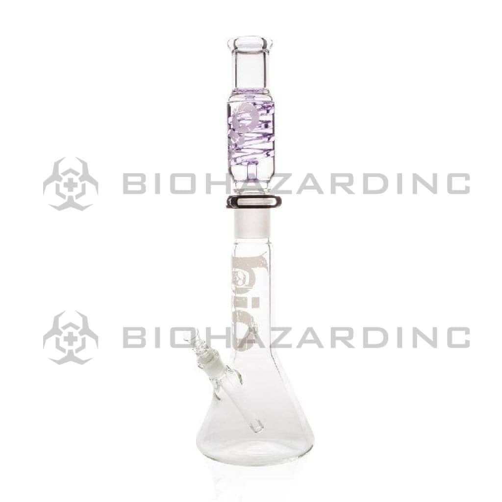 Bio Glass Glass Bong 21" BIO Freezable Coil Beaker Water Pipe - Purple